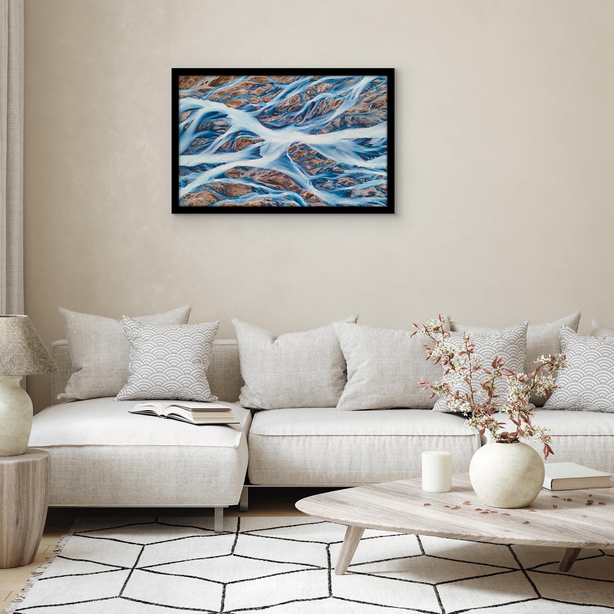 Americanflat Americanflat 22x35 Poster Frame with Polished Plexiglass - Black Picture Frame with Engineered Wood - Epic Collection - Wide Photo Frame for Wall Display