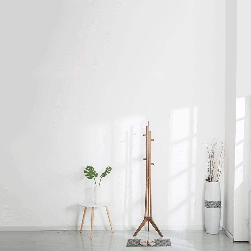 WQQ1196FFFFWAAAAA Coat Stand Bamboo Coat Rack Entrance Hall Simple Hanger Triangle Base Support and Rotatable Base for Storage Clothes Backpack Scarf Handbag (Brown) Free Standing Coat Stand