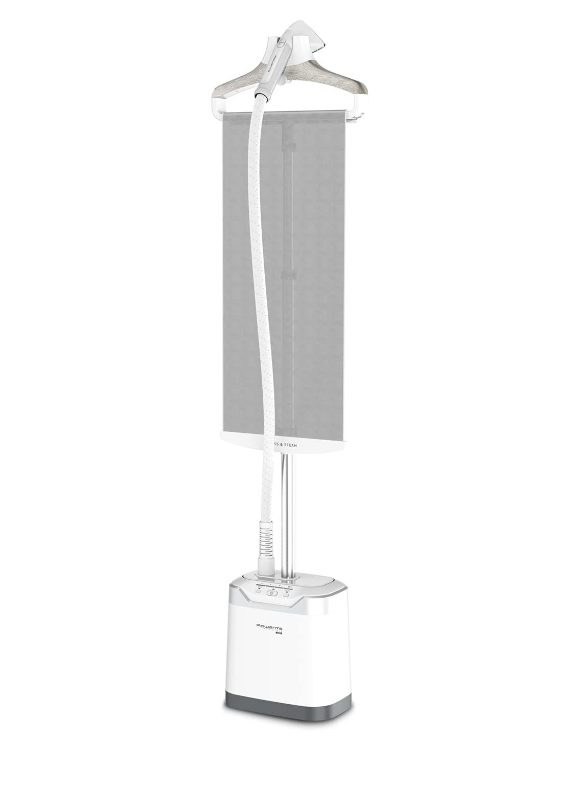 Rowenta Rowenta, Steamer for Clothes, Professional Full Size Steamer with Screen, 65 Inches, 1.3 Liter Capacity, 1700 Watts, Ironing, Clothes Steamer, White Garment Steamer, IS8440