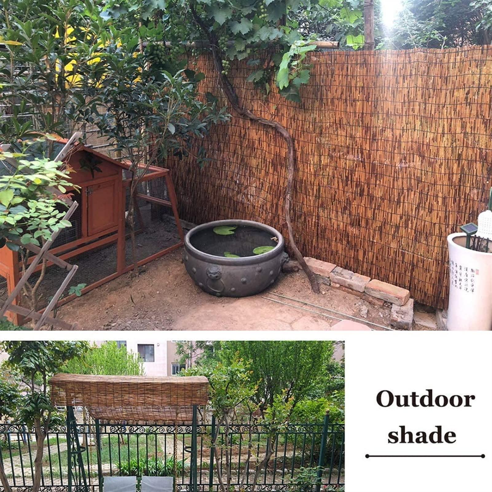 RHSH Roller Blinds - Bamboo Window Blinds - Vertical Blackout Blinds, 120x200cm 150x155cm 160x300cm, Shade, Ventilation, Cool, Roman Blind, Bamboo Roll Up Shades Blinds for Windows/Gazebo Natural Woven