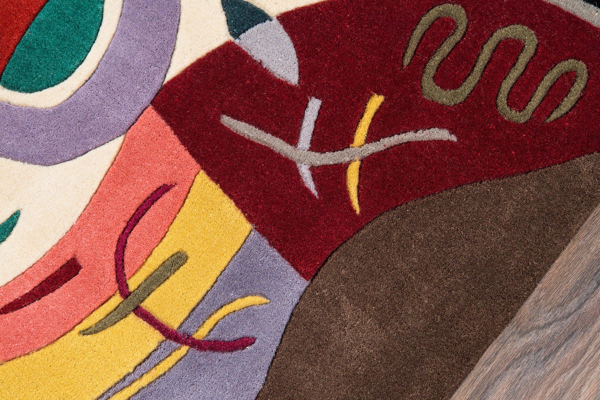 Momeni Momeni Rugs New Wave Collection, 100% Wool Hand Carved & Tufted Contemporary Area Rug, 8' x 11', Multicolor