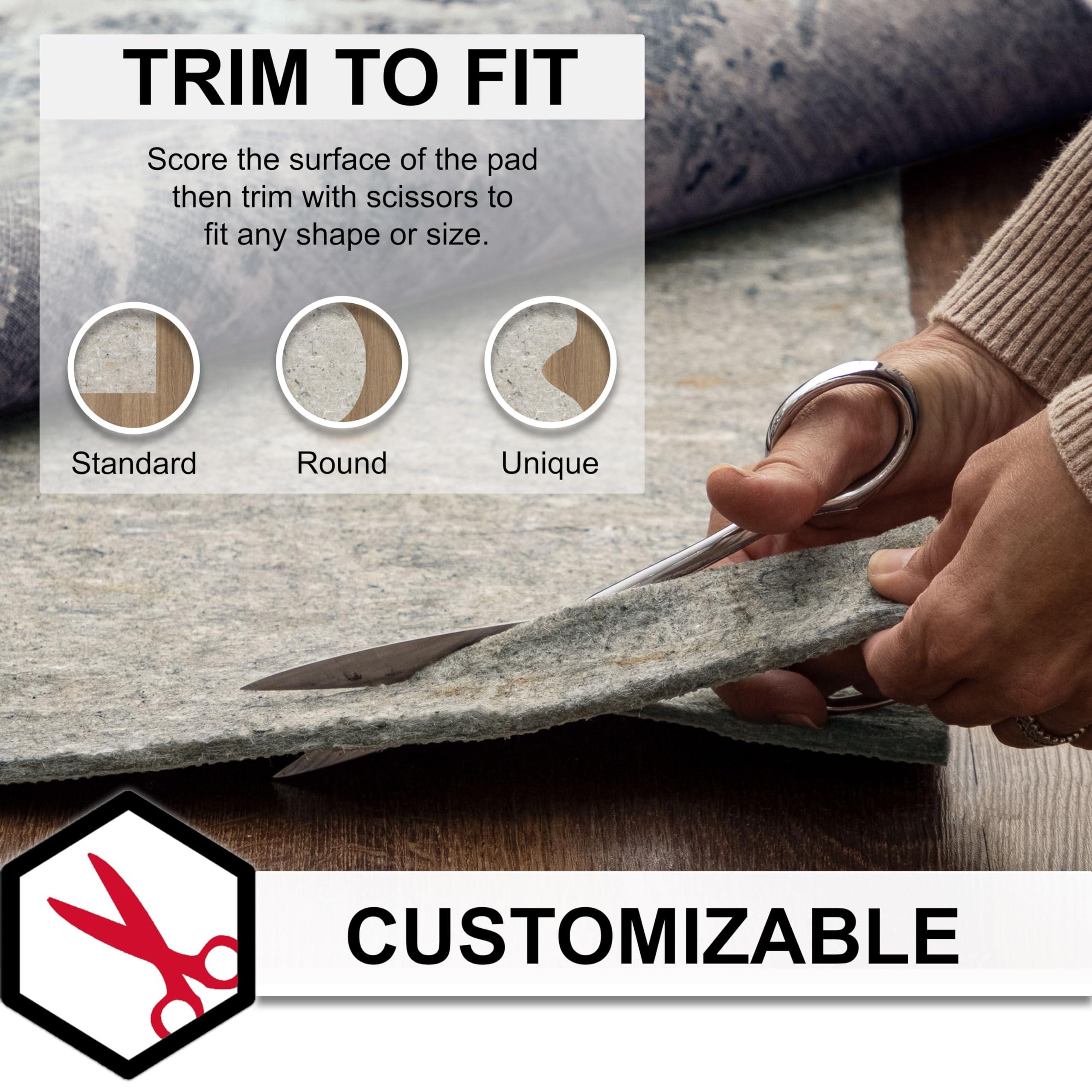 Mohawk Home Mohawk Home 5\' x 8\' Non Slip Rug Pad Gripper 1/4 Thick Dual Surface Felt + Rubber Gripper - Safe for All Floors