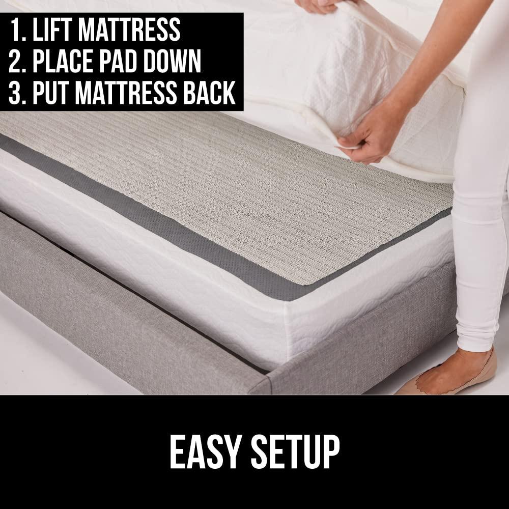 Gorilla Grip Gorilla Grip Non Slip Mattress Gripper, Prevents Mattresses from Sliding and Holds Bed in Place, Pad Grips Beds, Sofa, Couch, Chair Cushions and Helps Keep Topper from Slipping, Easy Trim Pads, Full