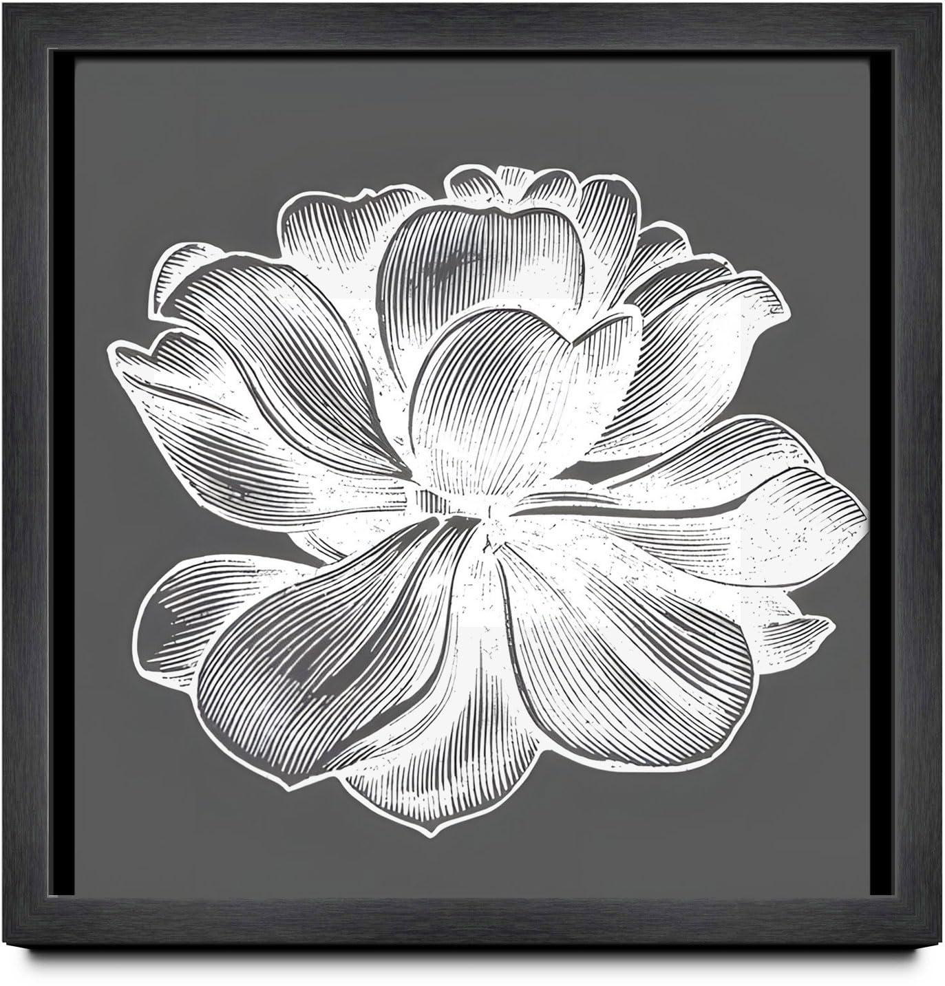 Poster Palooza 30x20 Frame Charcoal Black Wood Texture Dark Grey | 0.75 Inch Moulding Width | 0.5 Inch Rabbet Depth | Solid Wood Picture Frame with UV Acrylic Plexiglass, Foam Board Backing & Hanging Hardware