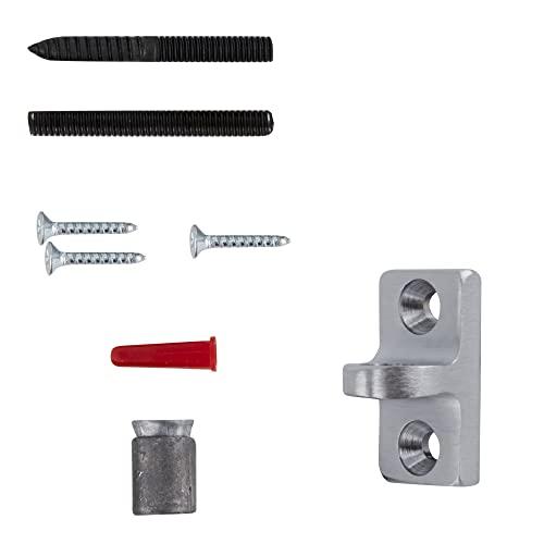 C.R. Laurence Aluminum Finish Floor Mounted Heavy Duty Door Stop with Hook and Holder