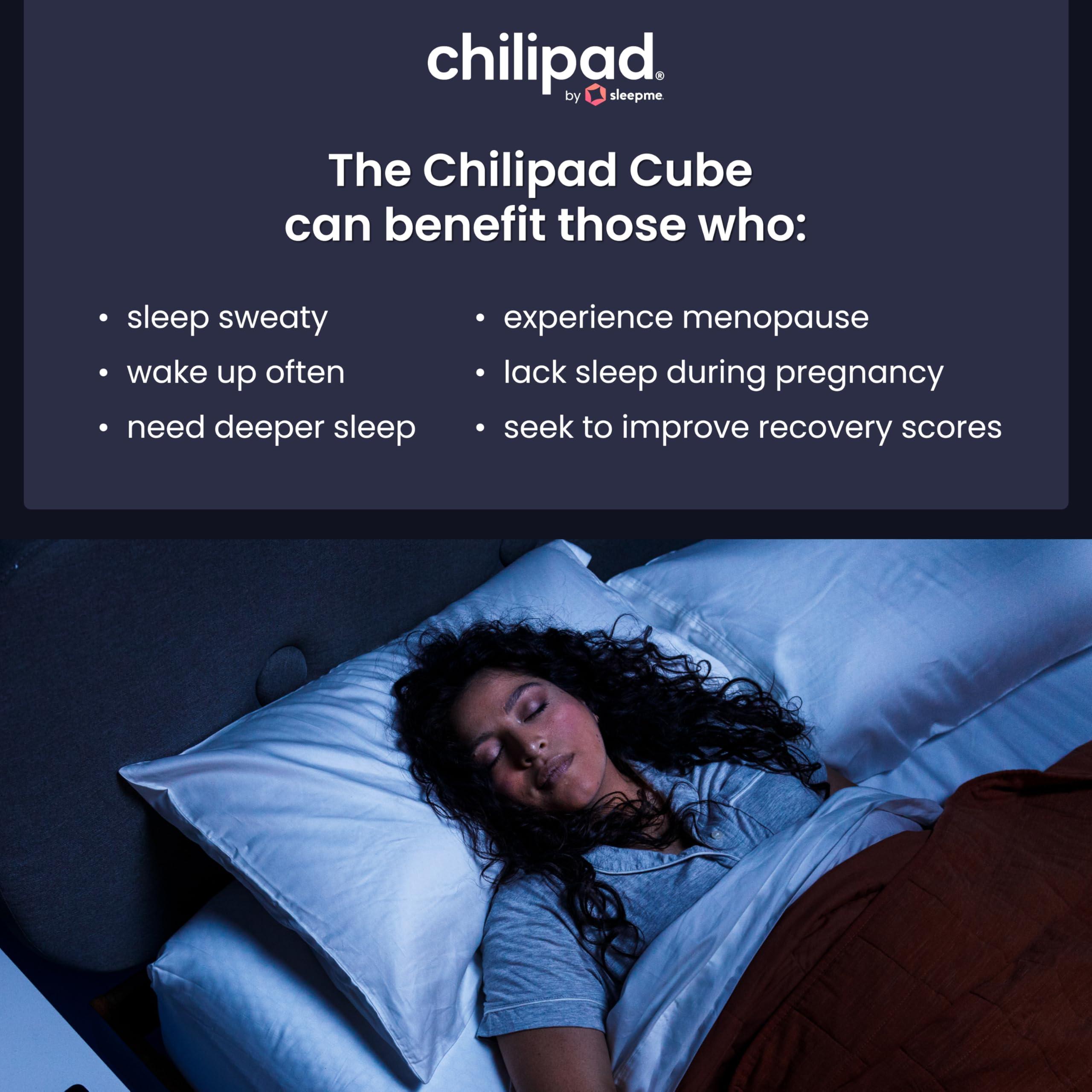 Sleepme Chilipad Cube Bed Cooling System - Cooling & Heating Mattress Topper, Dual Zone Individual Bed Temperature, Cool Sleep Enhancement, Temp Range of 60-115F, WE Queen Bedsize (60"W x 80"L), Model: CP514