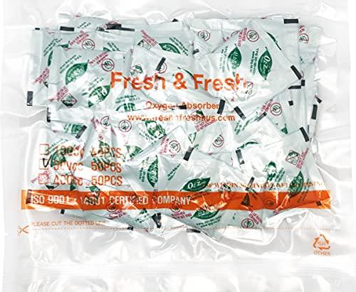 OXYGONE 300 CC [3000 Packets] Premium Oxygen Absorbers for Food Storage, Oxygen Absorbers(60 Bag of 50 Packets) - ISO 9001 Certified Facility Manufactured