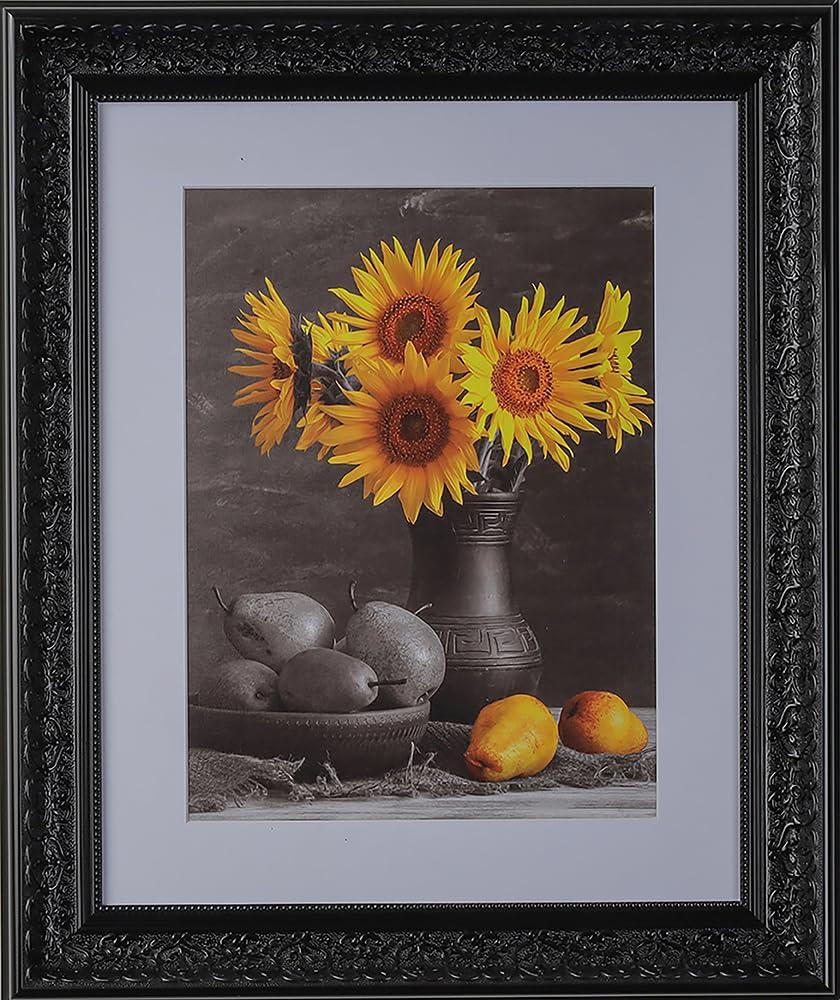 WHOLESALE ARTS AND FRAMES 2-1/2\" Polystyrene Victorian 27x39 Picture Frame Rich Black 1556, Made in USA 27x39 Poster Frame, 27x39 Ornate Frame for Oil Painting, 27x39 Canvas Frame, 27x39 Frames Rich Black