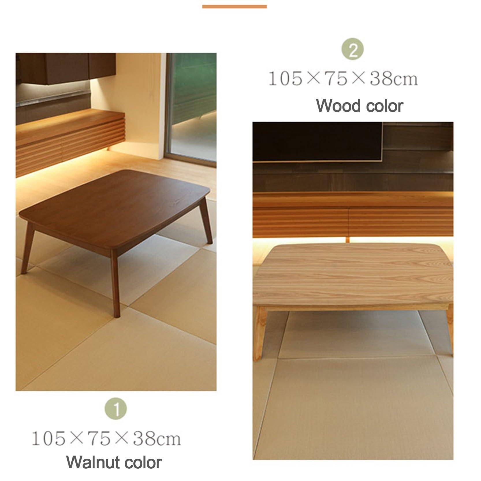 Yclty Kotatsu Heated Table, with Electric Heater, Japanese Furniture Low Table, Wood Coffee Small Side Tables, Low Table for Sitting on the Floor,Tatami Table Work Desk, four Seasons,Easy to Assemble ( Colo