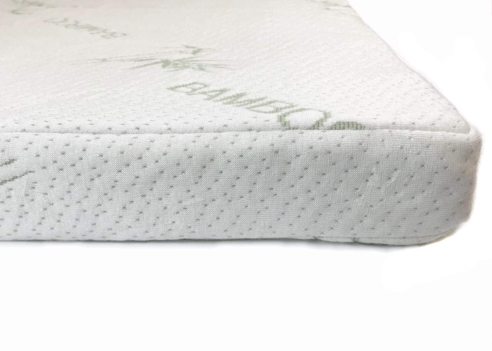 ORGANIC TEXTILES ORGANIC TEXTILES 2 Inches Organic Latex Mattress Topper with Removable Rayon Derived Material Cover - Made in USA (2\" Twin - Soft)