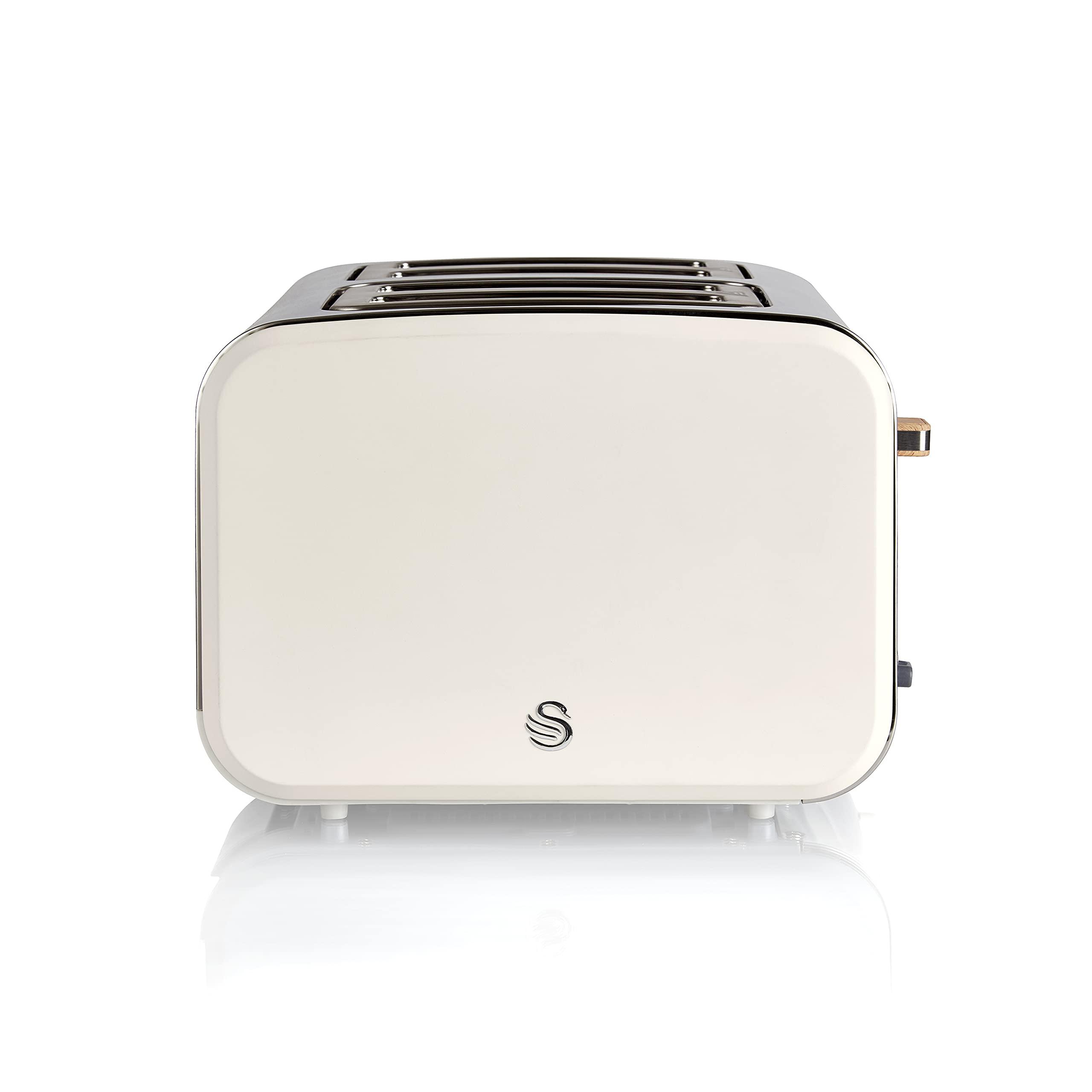 Swan Swan ST14620WHTN Nordic Toaster, 7.9\"x13\"x11.4\", Cotton White