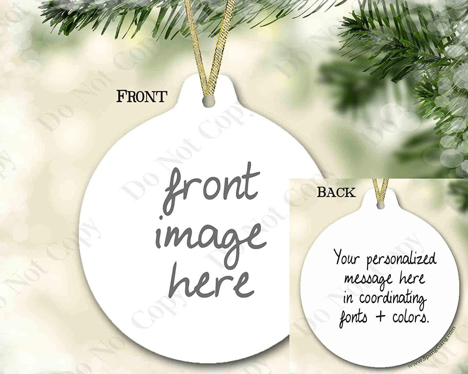 Spang Gang Designs, LLC Pink Monster Truck Ornament for Girl | Personalized Monster Truck Christmas Ornament