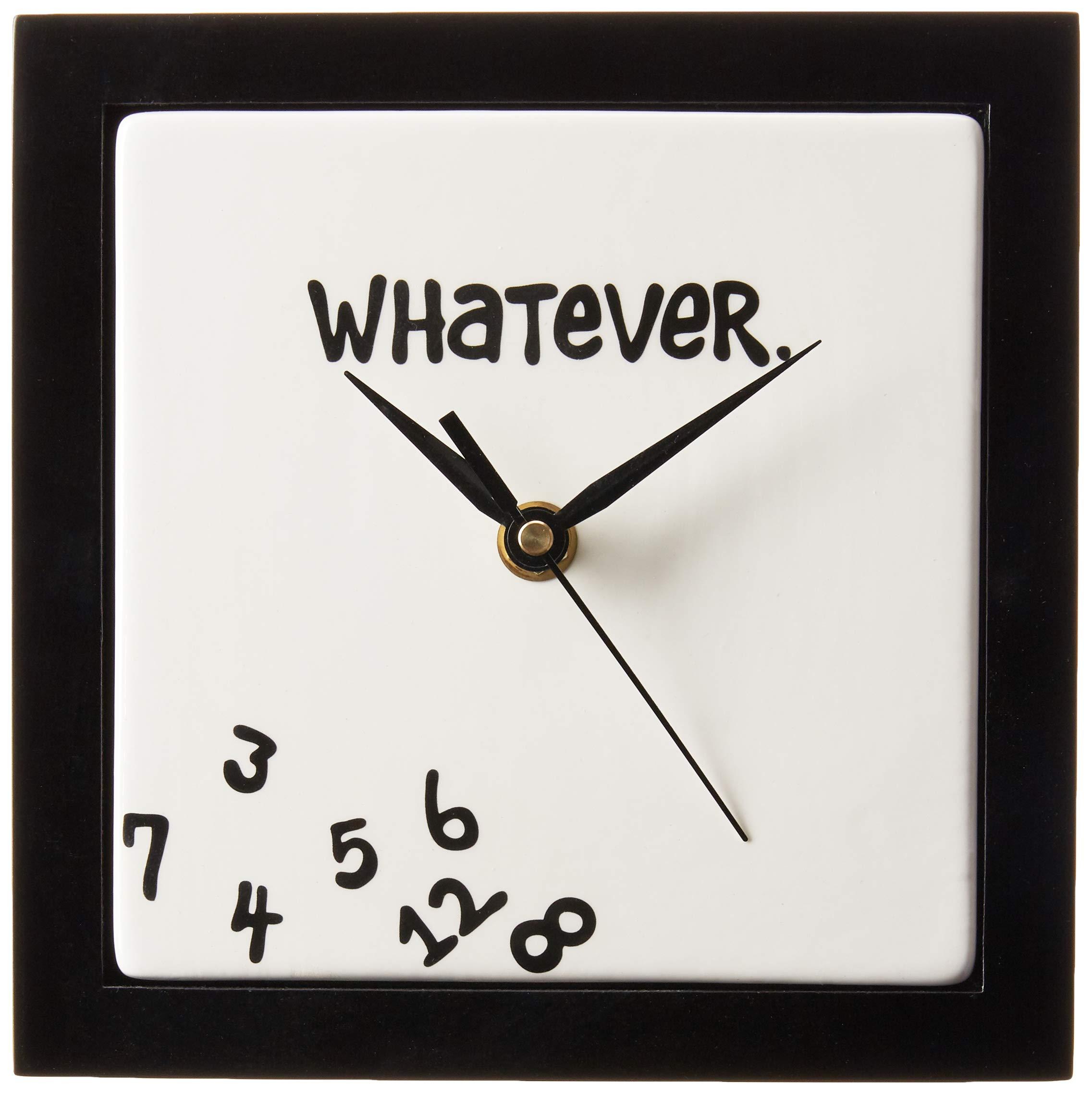 Enesco Enesco Whatever. Scrambled Numbers Always Late 7.5 x 7.5 Inch Square Hanging Wall Clock