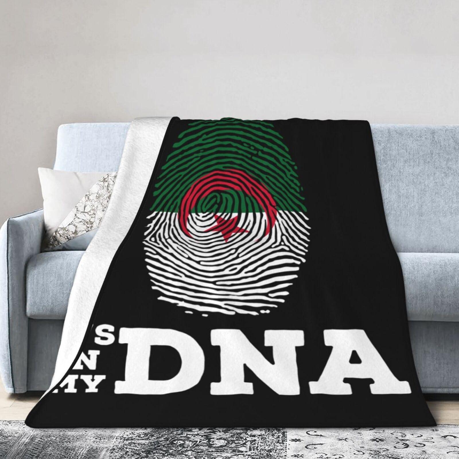KOSPOGO Algeria It\'s in My DNA Throw Blanket for Couch 60\"x50\" Bed Sofa Super Soft Cozy Blanket Flannel Blankets & Throws