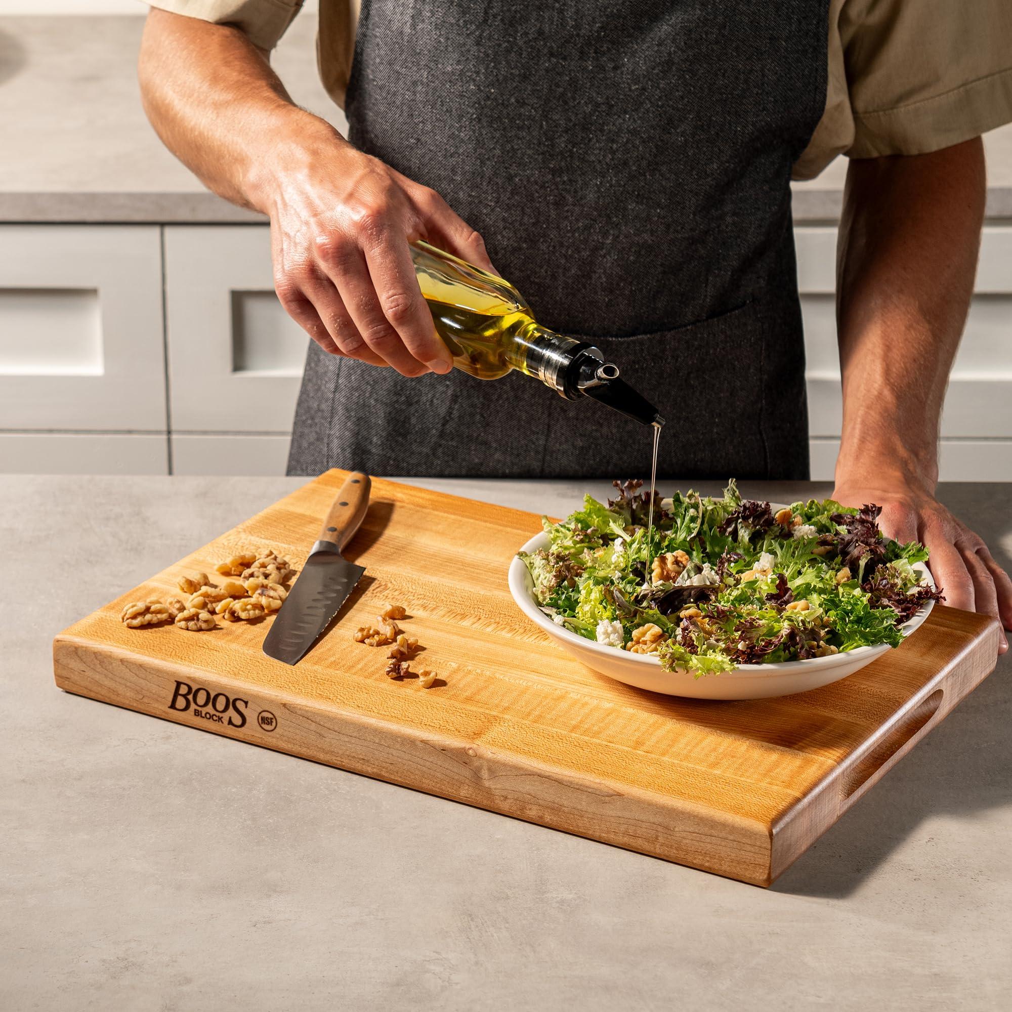 John Boos John Boos Block Large Reversible Wood Cutting Board, R-Board, 18\"x12\"x1.5\", Maple