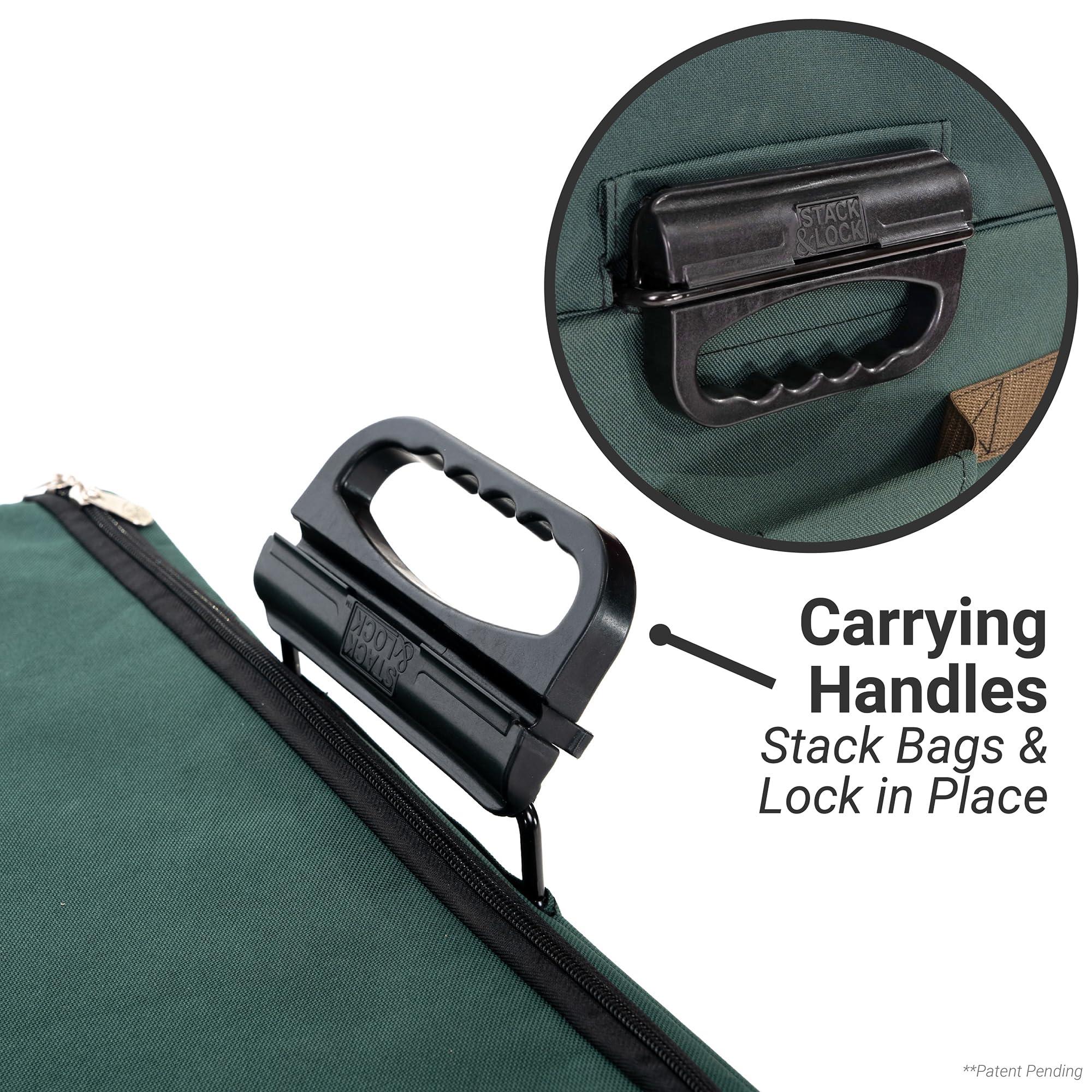 TreeKeeper TreeKeeper Stack & Lock Adjustable Christmas Ornament Storage Box Holds 48 Ornaments up to 6 Inches Tall by Any Width/Length, 2 Removable Trays with Moving Dividers