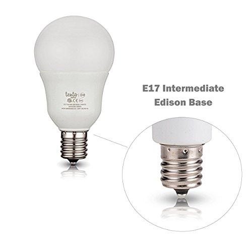 tento E17 LED Bulb Daylight 6000k 40w Replacement 5 Watts Only | E17 Intermediate Base Globe LED Bulbs Pack of 4 Daylight White