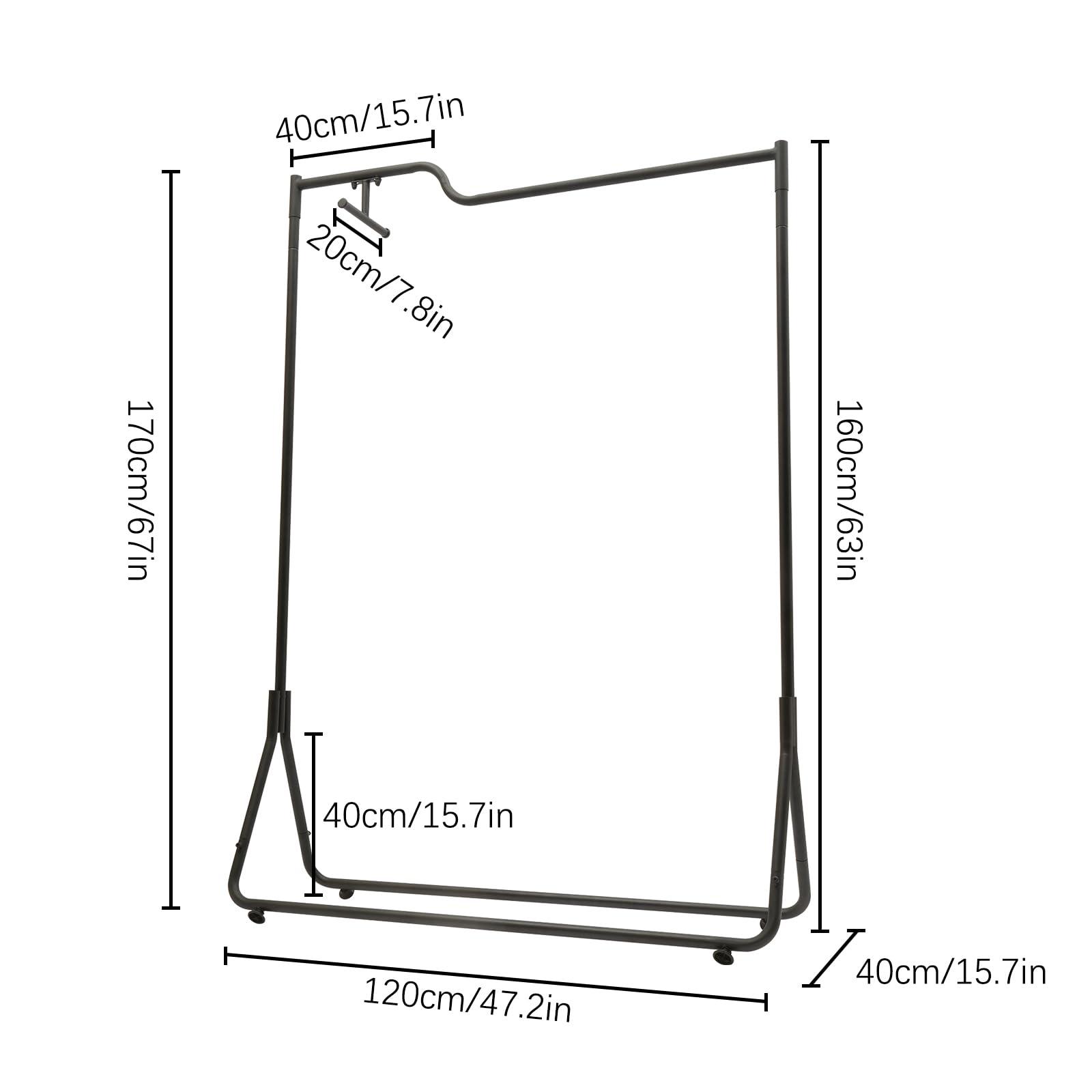 Vintoro Vintoro Modern Simple Garment Rack,Retail Display Clothing Rack,Single Rod Floor-Standing Hangers Clothes Shelves,Portable Commercial Grade Rack,for Hanging Clothes,Coats,Skirts,Shirts,Sweaters,Black
