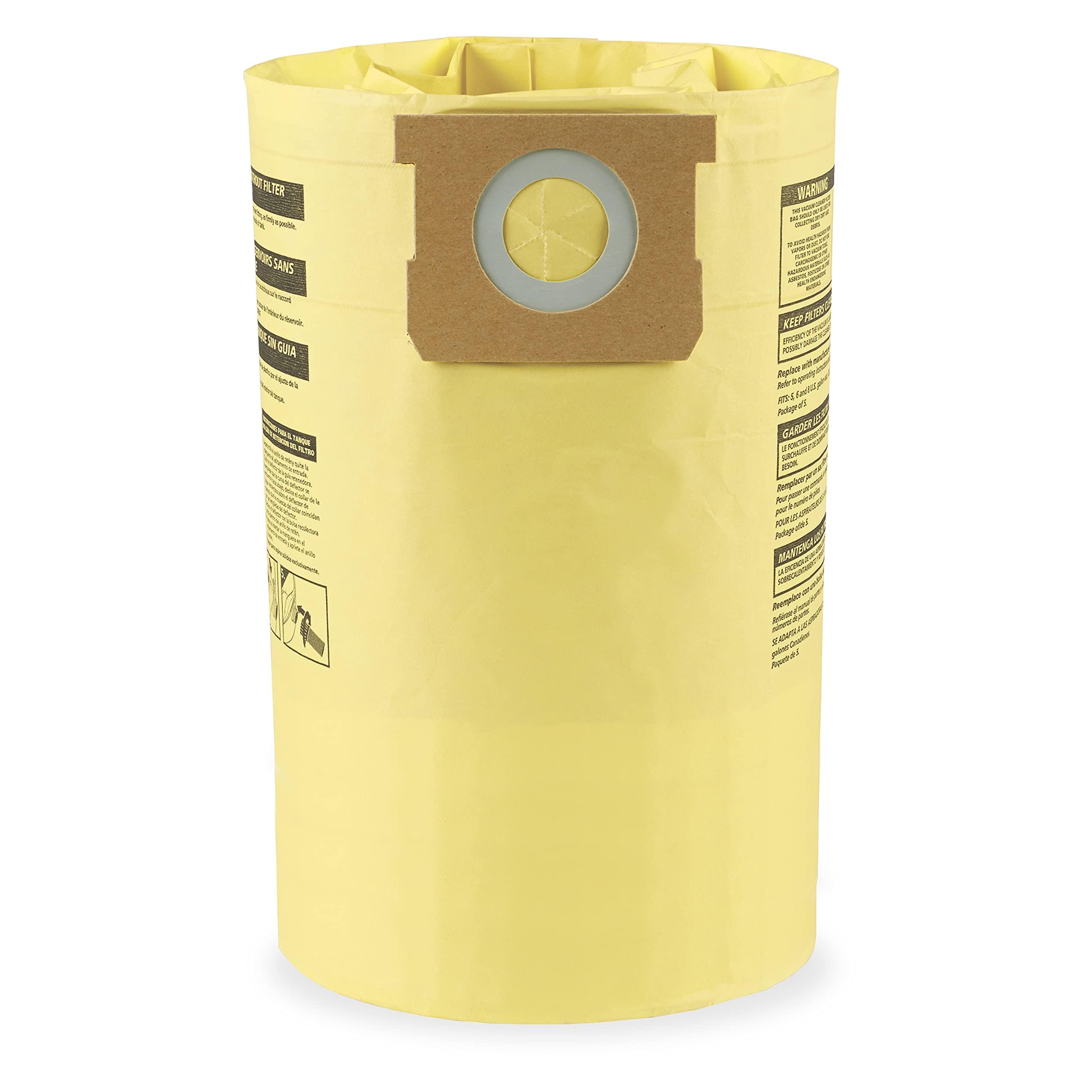 Shop-Vac Shop-Vac 9067333 High Efficiency Disposable Filter Bags, Fits 15-22 Gallon Tanks, White, Ideal for Drywall and Cold Ashes, (2-Pack)