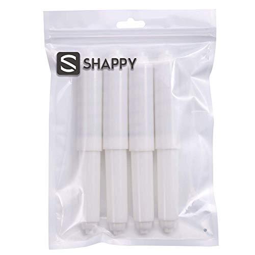 Shappy Shappy 4 Pieces Toilet Paper Holder Roller Replacement Plastic Spring Loaded, Paper Holder Insert (White)