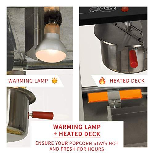 Funtime Funtime Sideshow Popper 4-Ounce Hot Oil Popcorn Machine with Cart, Black/Silver