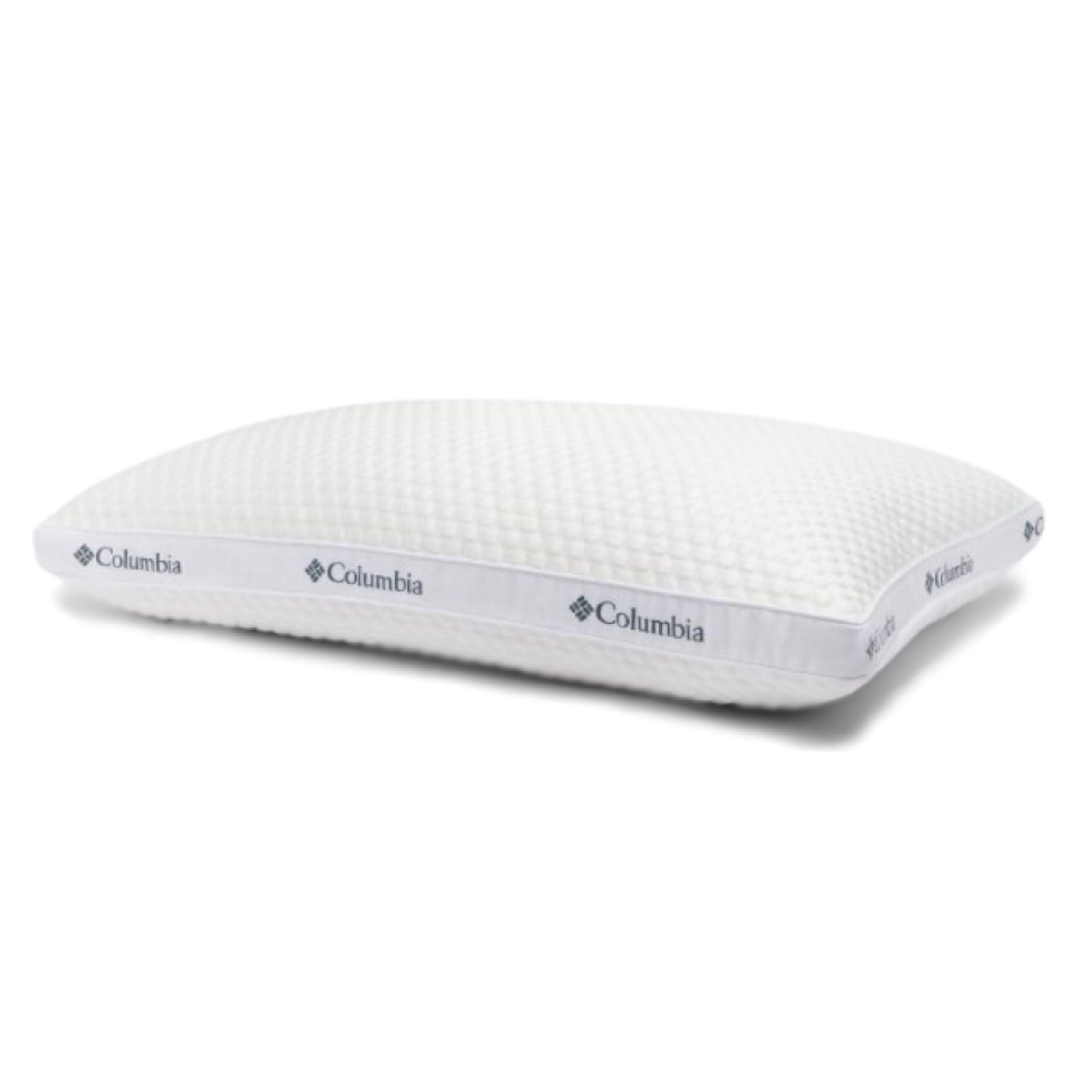 Columbia Columbia Comfort Ice Fiber Side Sleeper Down Alternative Bed Pillow with Polyester Fiberfill, Supportive and Cozy Instant Cooling Double Sided Breathable Cover, White, Standard/Queen Pack of 1