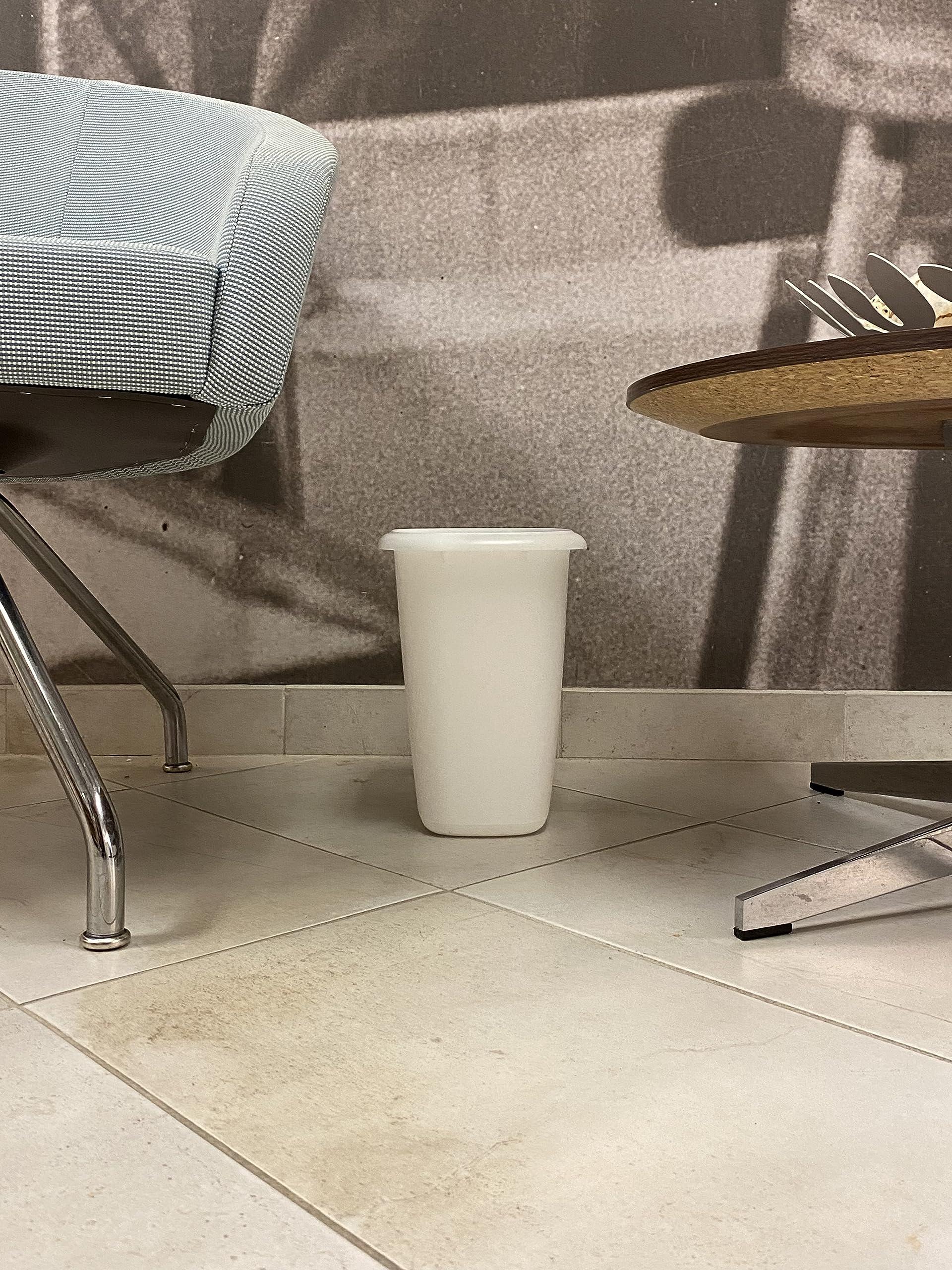 Rubbermaid Rubbermaid Vanity Trash Can/Wastebasket, 1.5-Gallons/6-Quarts, White, for Under Counter/Kitchen/Office/Bedroom/Bathroom