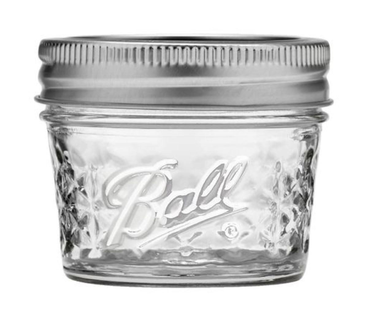 Ball Ball Mason 4oz Quilted Jelly Jars with Lids and Bands, Set of 12