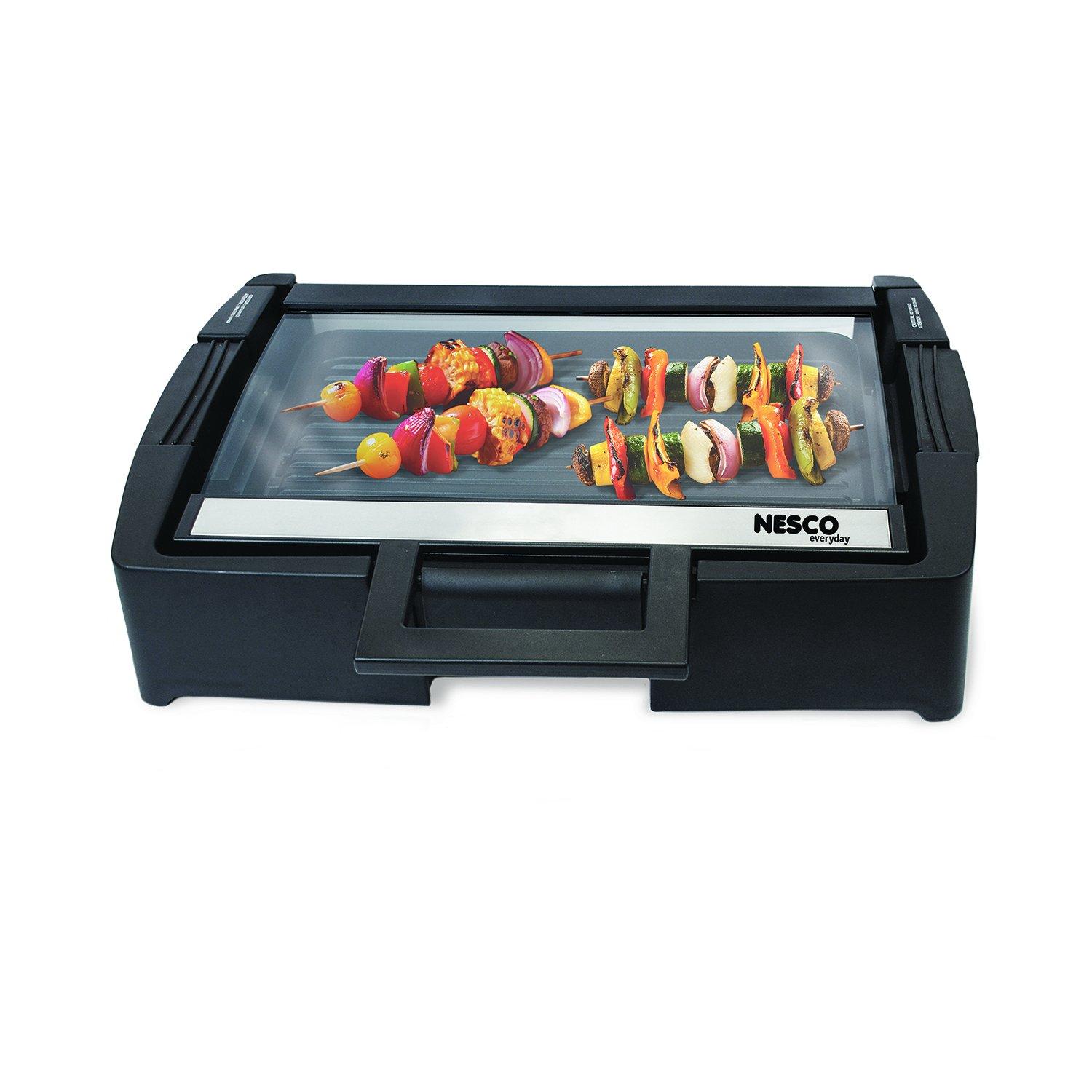 Nesco Nesco American Harvest GRG-1000 Electric Grill, 17\" x 14\", Black