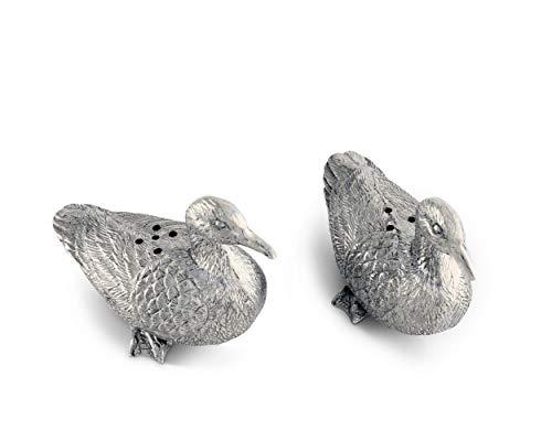 Vagabond House Vagabond House Pewter Duck Salt and Pepper Shaker Set Heirloom Quality Solid Metal S/P Shaker 2 inch Tall