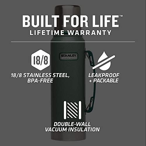 Stanley Stanley Classic Vacuum Insulated Wide Mouth Bottle - BPA-Free 18/8 Stainless Steel Thermos for Cold & Hot Beverages – Keeps Liquid Hot or Cold for Up to 24 Hours