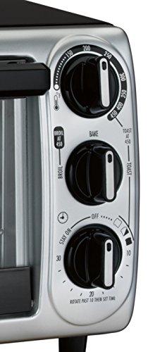 Proctor Silex Proctor Silex 4-Slice Modern Countertop Toaster Oven with Bake Pan, Black (31122)