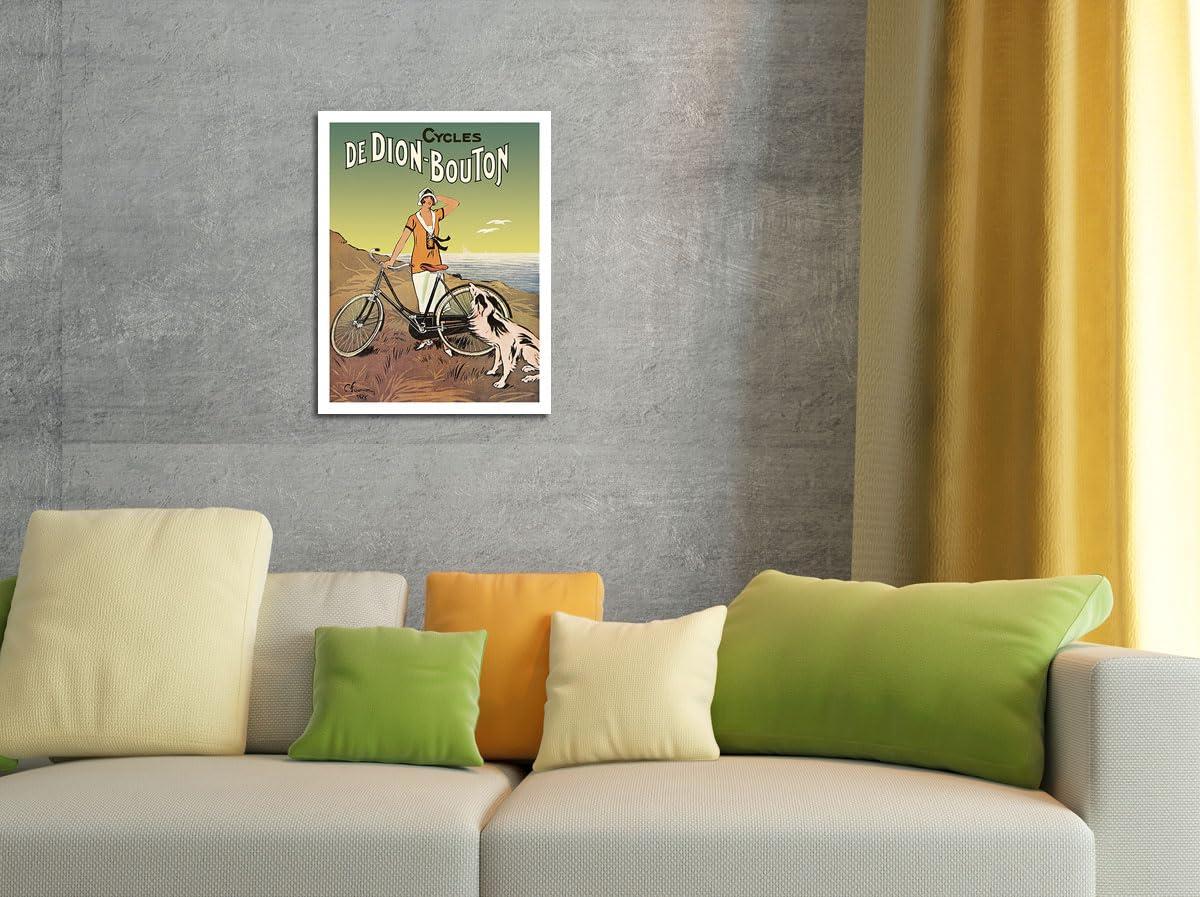 Pacifica Island Art De Dion-Bouton - Cycles - Vintage Advertising Poster by Flix Fournery c.1925 - Fine Art Rolled Canvas Print 16in x 20in