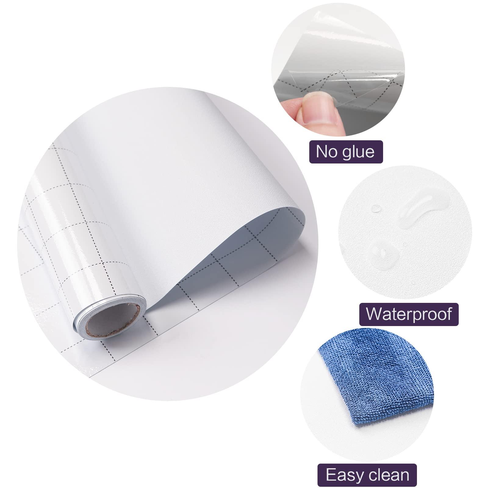 FILMGOO Filmgoo Window Privacy Film Decorate Tint Heat Control Vinyl Treatments Glass Coverings Security Door Stickers Texture Paper for Home and Office Decoration (Frosted-white, 17.7 Inch x 7.8 Feet)