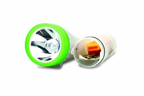 Life Gear Life Gear LED Flashlight with Glow Handle, Emergency Flasher and Storage Compartment, GREEN