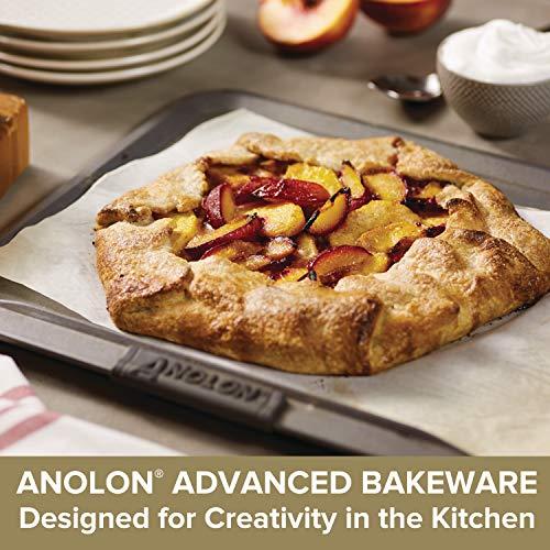 Anolon Anolon Advanced Nonstick Bakeware with Grips, Nonstick Cookie Sheet / Baking Sheet - 14 Inch x 16 Inch, Gray,54717