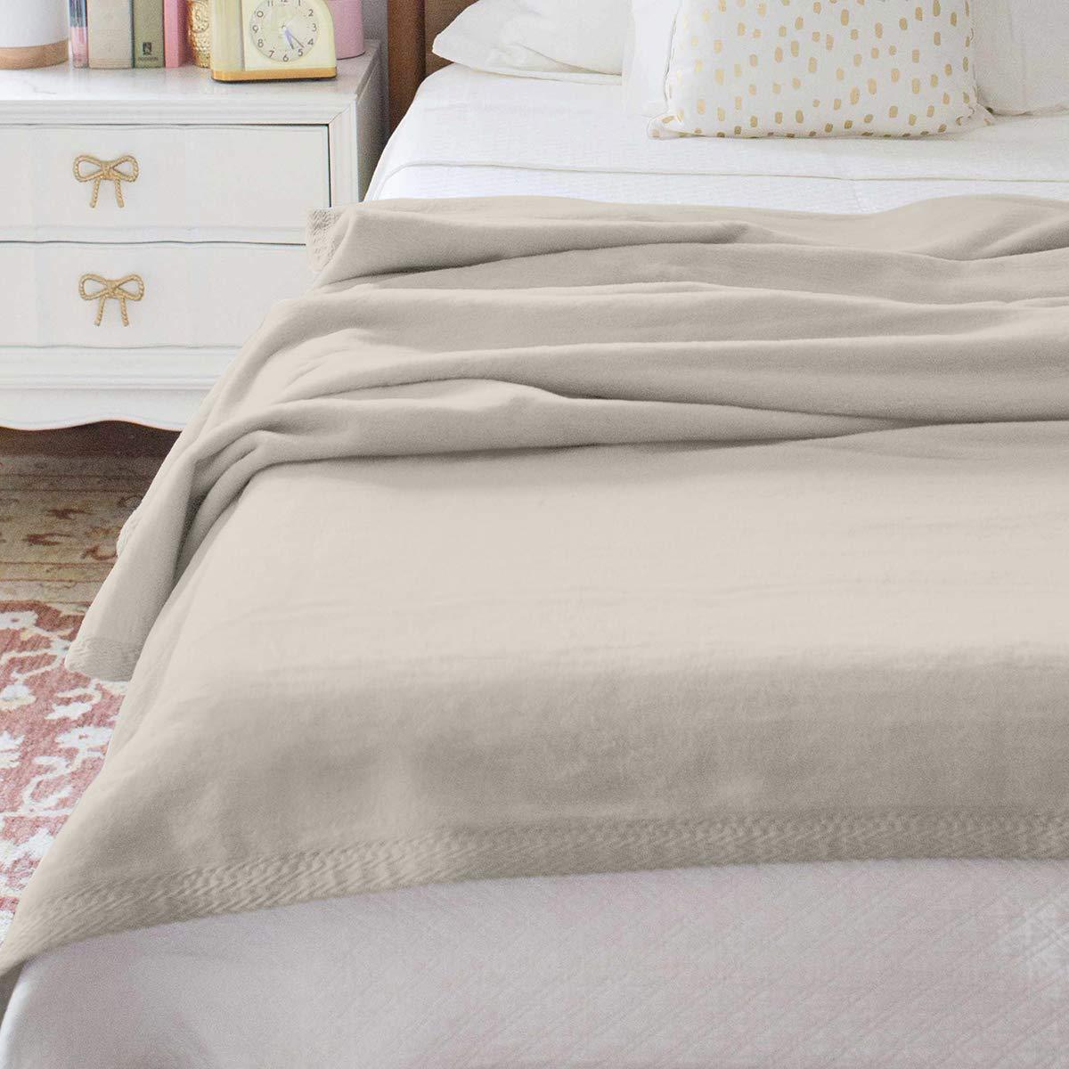 Peacock Alley Peacock Alley All Seasons Luxury Cotton Blanket 100% Long Staple Cozy Cotton Blanket for Sofa, Bed, and Crib - Twin/Twin XL, Flint