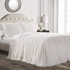 Divine Bedding Divine Bedding 600 TC 100% Egyptian Cotton Coziest 8- Piece Bed-in-a-Bag Comforter Includes Ruffle Bedspread Sheet Set 25\" Deep Pocket Solid Sage Twin XL