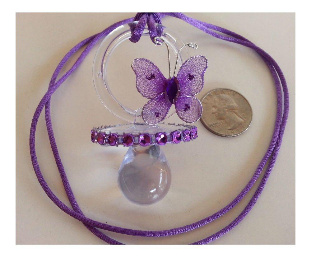 RANADID 12 Purple Fillable Butterfly Bottles Baby Shower Favors Prizes Girl Decorations