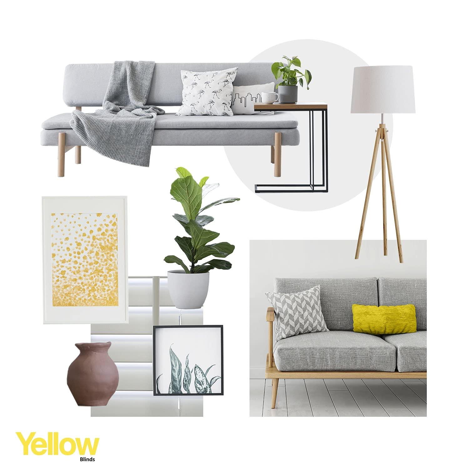 YELLOW BLINDS Faux Wood Blinds, Window Blinds, Wood Blinds, Window Shades, Window Treatments, Blinds & Shades, Window Shades for Home, Wooden Blinds, Basic White, 20.5" W X 72 by YELLOW BLINDS