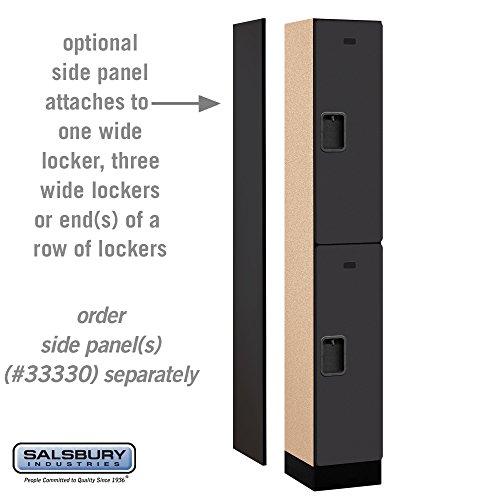 Salsbury Industries Salsbury Industries Double Tier Designer Wood Locker, Black, 6\' 1\" x 15\"