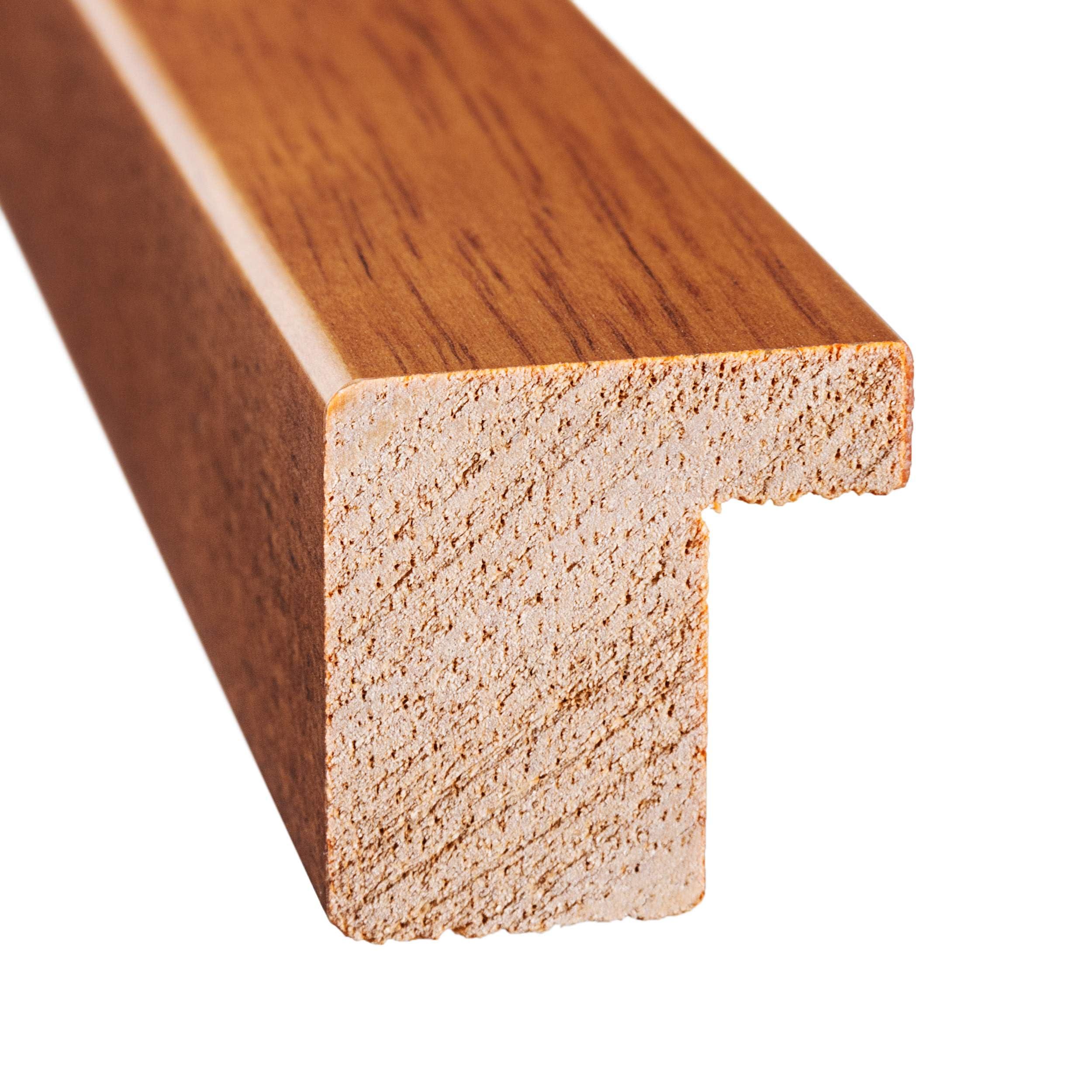 CustomPictureFrames.com 8x5 Frame Brown Honey Pecan Solid Wood Picture Frame | 0.75 Inch Moulding Width | Complete with UV Acrylic Plexiglass, Foam Board Backing & Hanging Hardware