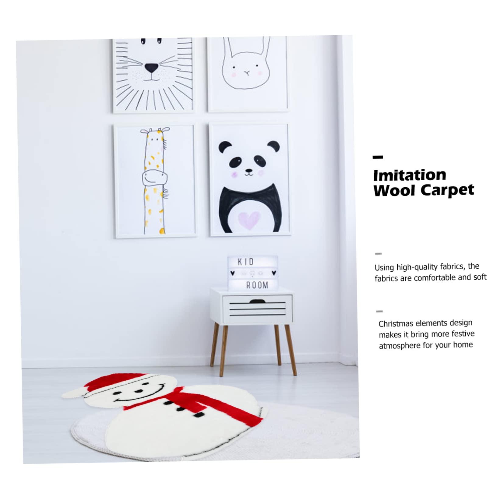 Amosfun 1 Pc Christmas Tree Rug Christmas Rug Christmas Carpet Faux Wool Rug Imitation Wool Rug Decorative Carpet Xmas Long Plush Rug Xmas Carpet Xmas Rug Faux Wool Carpet Decorative Rug