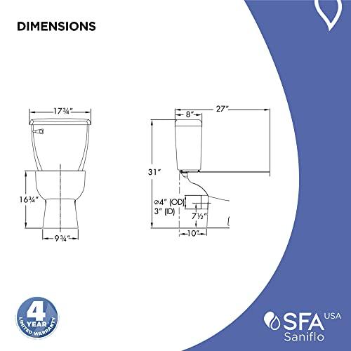 SANIFLO SANIFLO Elongated Toilet Bowl - Soft Close - Residential - White