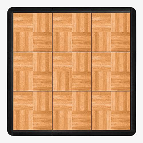 IncStores IncStores 3/8\" Thick Snap Together Dance Flooring Tiles | 12x12 Printed Vinyl Dance Floor Tiles for Practice & Performance | Oak | 20 Tile Pack