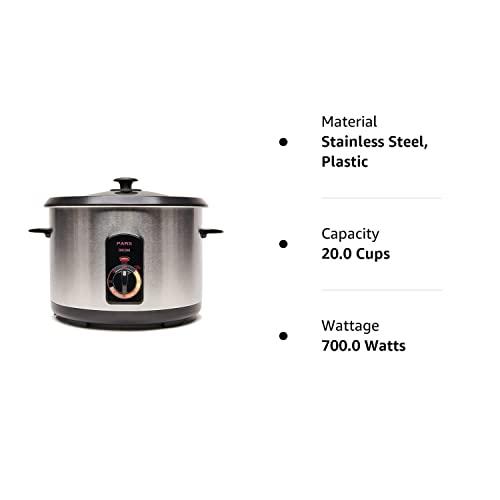 Pars Pars Automatic Persian Rice Cooker - Tahdig Rice Maker Perfect Rice Crust, 20 Cup