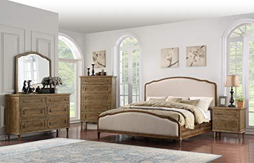Wallace & Bay Wallace & Bay Haynes Upholstered Bed, King, Gray & Linen