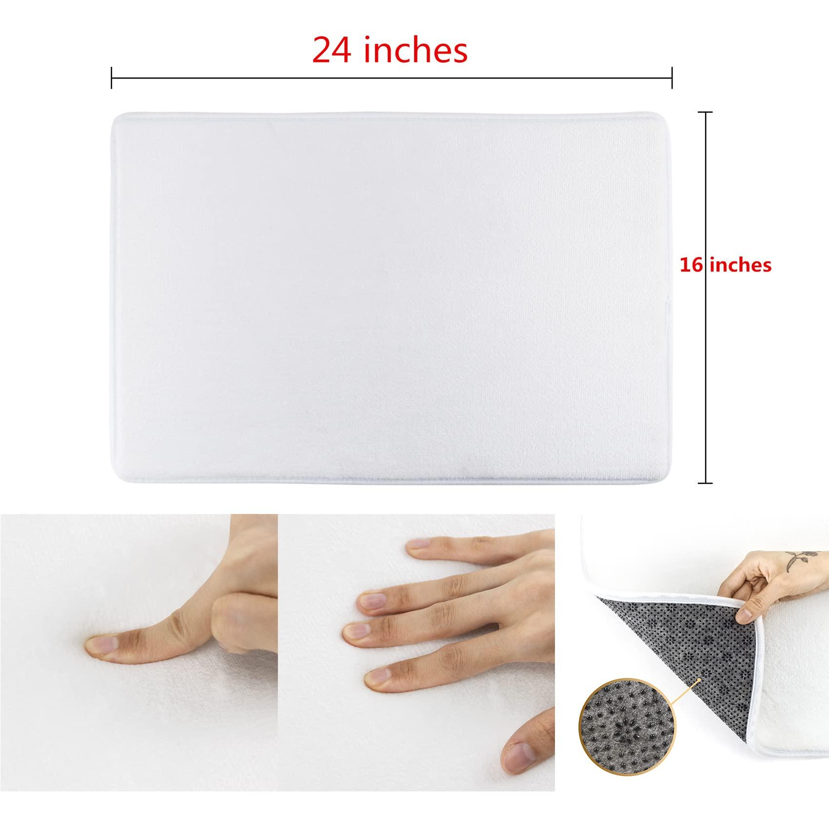 lingchang Green Moss Bath mat, Memory Foam Anti-Slip Bathroom Rug for Farmhouse Decor, Cute Bathroom Accessories 18\"x30\"