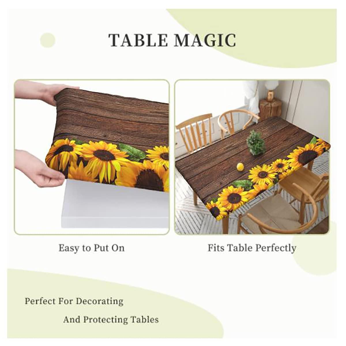 OOzie OOzie Green Blue Fitted Tablecloth Cover, Alligator Skin Pattern Luxury Lifestyle Tablecloth Fitted Rectangle Elastic Edged Table Cover Waterproof Fabric,for 4 Foot Tables Abstract