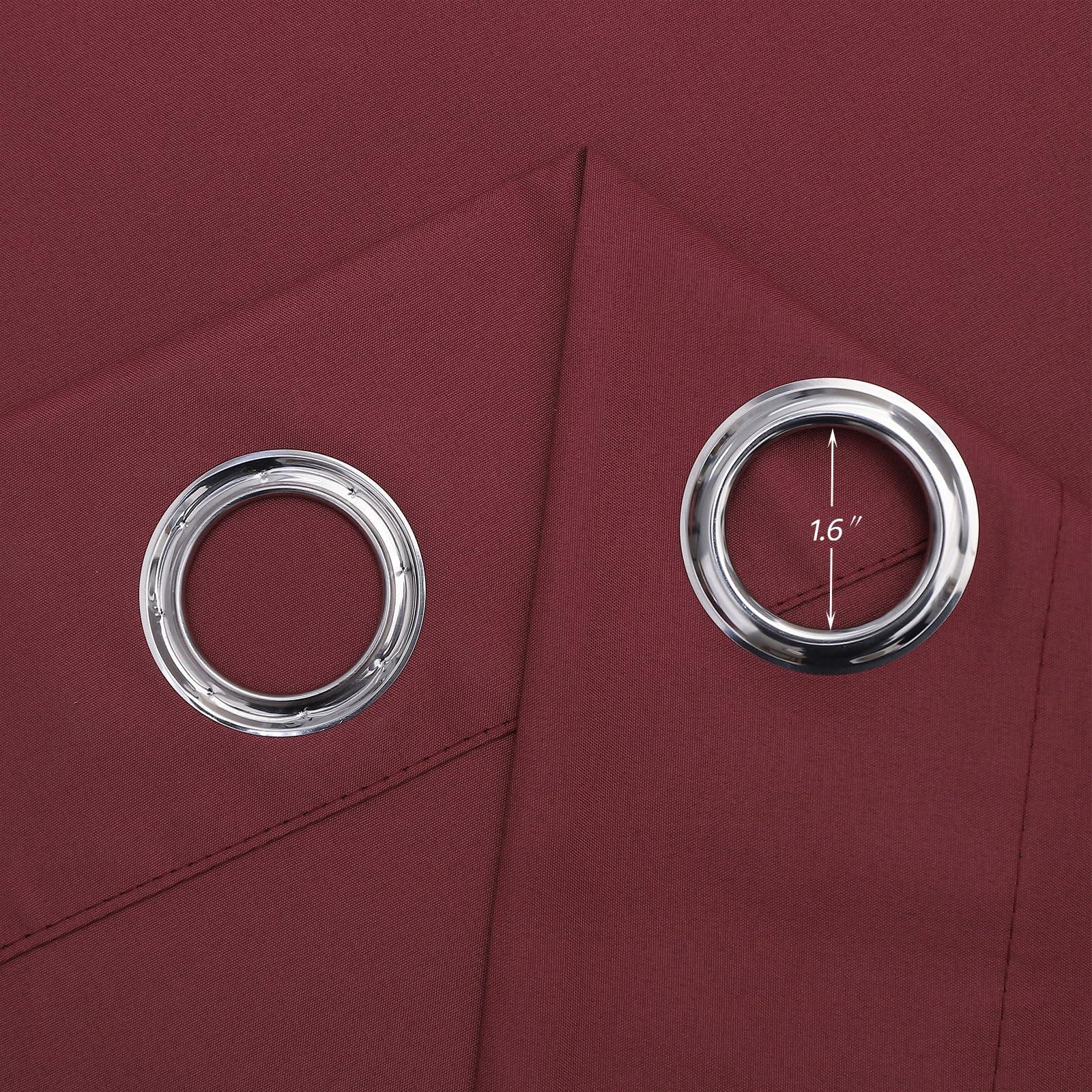 ABBRIGE ABBRIGE Extra Long Blackout Curtains - 72 to 240 Inch Long Total Blackout Tall Curtains - 2 Story Extra Long Window Floor to High Ceiling Drapes for Living Room Bedroom(1 Panel,Wine,52"x204")